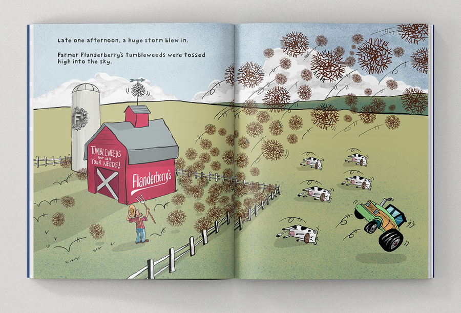 Tooth Brigade Storybook Sneak Peek Page - farmer flanderberry's